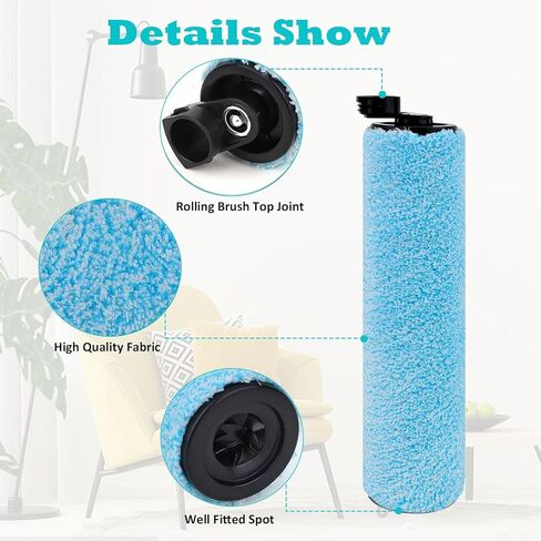 WD161 بديل أسطوانة ومرشح لسقف Shark Hydrovac Messmaster Wet Dry Cleaner WD161 ، AW261 ، WD261 ، WD160 ، WD260 ، 2 بكرات الفرش in Kuwait