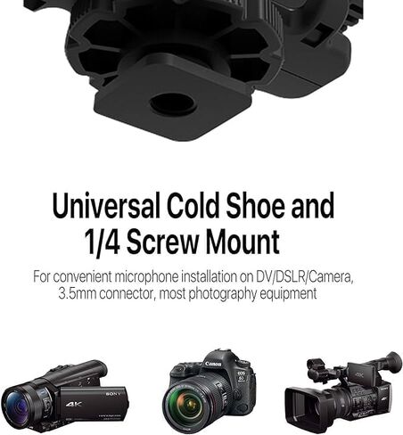 Universal Mini Shotgun Microphone for Smartphones, Camcorders, Camera Microphone for DSLR for YouTube, Vlogging, Live Stream, Tiktok & Filming with 3.5mm Plug Cable in Kuwait