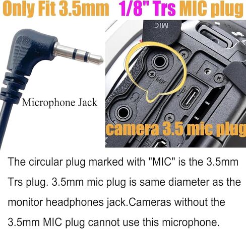 Universal Mini Shotgun Microphone for Smartphones, Camcorders, Camera Microphone for DSLR for YouTube, Vlogging, Live Stream, Tiktok & Filming with 3.5mm Plug Cable in Kuwait