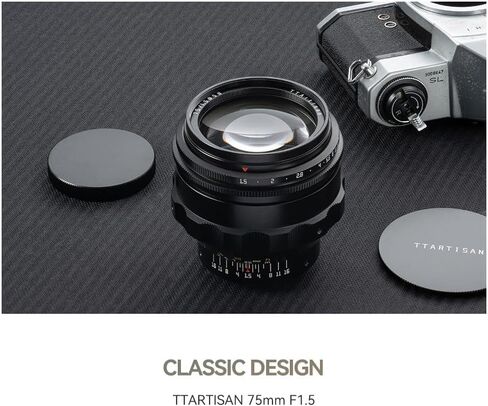 Ttartisan 75mm F1.5 Swirly Bokeh Full Frame Lens مع مرشح عدسة 58 مم F1.5 فتحة كبيرة متوافقة مع عدسة M42 Mount Camera in Saudi Arabia