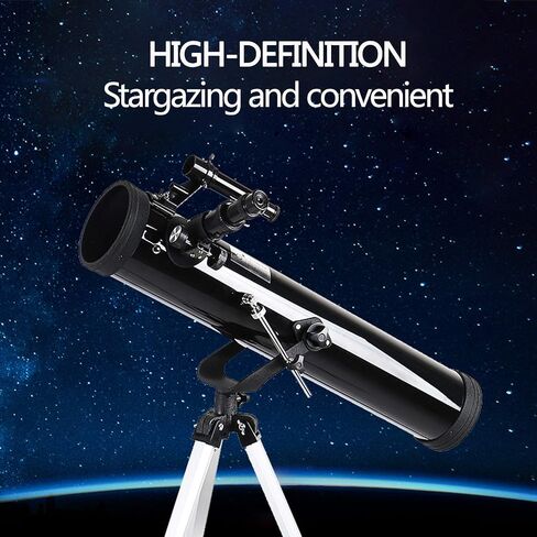 تلسكوب للمبتدئين 525x-35x 76mm HD Refractor Telescope لعلم الفلك ، نطاق بداية الانكسار مع ترايبود+نطاق Finder+2Extender+مرشح القمر+3 العدسة in Saudi Arabia