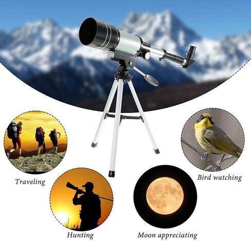 Telescopes Refractive Spotting Scopes 70 Caliber Travel Telescope Portable 150X Monocular Multifunctional Refraction Reflector with Tripod for Camping in Saudi Arabia