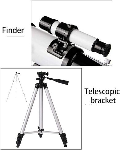 2021 تحديث تلسكوب الانكسار 50-100 مم من تلسكوبات Telescope Telescope المحمولة لعلم الفلك المبتدئين الأطفال مع ترايبود وحقيبة الظهر (اللون أ) أ in Saudi Arabia