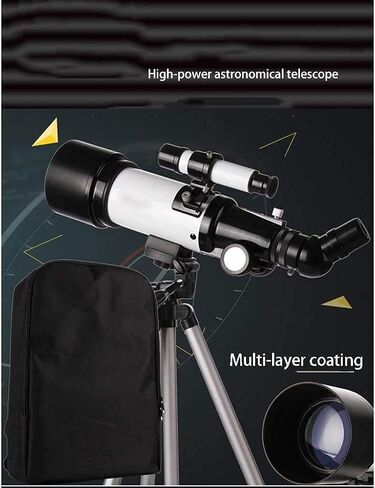 2021 تحديث تلسكوب الانكسار 50-100 مم من تلسكوبات Telescope Telescope المحمولة لعلم الفلك المبتدئين الأطفال مع ترايبود وحقيبة الظهر (اللون أ) أ in Saudi Arabia