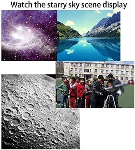 2021 تحديث تلسكوب الانكسار 50-100 مم من تلسكوبات Telescope Telescope المحمولة لعلم الفلك المبتدئين الأطفال مع ترايبود وحقيبة الظهر (اللون أ) أ in Saudi Arabia