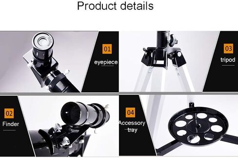 تلسكوب علم الفلك 900 مم طول البؤرة السماء والأرض مزدوجة الغرض من تلسكوب المبتدئين المبتدئين للأطفال والبالغين مع البوصلة المعدنية ترايبود وعدسة (اللون: الحزمة 3) (الحزمة 1) in Kuwait