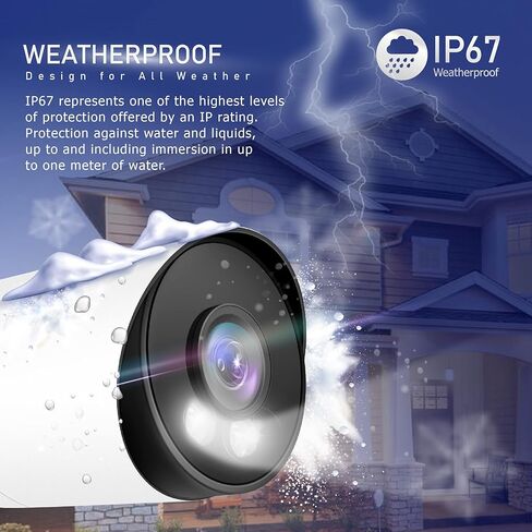 4MP POE IP BULLET CAMERA مع الصوت ، كاميرا IP لأمن IP مصنفة في الهواء الطلق ، IP66 مقاوم للماء ، 108 ° زاوية 2.8 مم (ليلة اللون) NDAA متوافقة in Kuwait