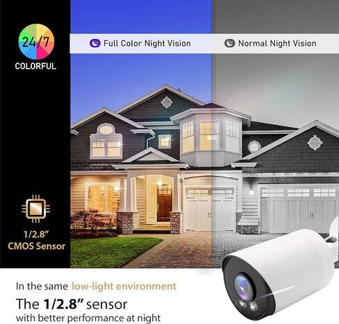 4MP POE IP BULLET CAMERA مع الصوت ، كاميرا IP لأمن IP مصنفة في الهواء الطلق ، IP66 مقاوم للماء ، 108 ° زاوية 2.8 مم (ليلة اللون) NDAA متوافقة in Kuwait