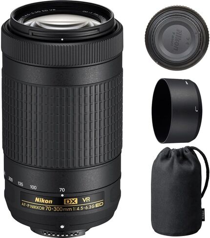 Nikon CRTNK70300KRB 70-300MM F/4.5-6.3G VR DX AF-P ED ZOOM-NIKKOR LENS-(متجدد) in Kuwait