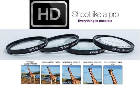 مجموعة العدسات الماكرو 62mm 4pc +1 +2 +4 +10 عدسة عن قرب ل Panasonic Lumix S9 DC-S9 in Kuwait
