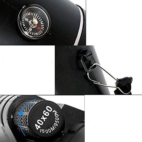 40 × 60 تلسكوب أحادي التكبير مع غطاء الغبار لمراقبة الطيور والصيد والتخييم - ترايبود الهاتف الذكي ومقطع in Kuwait