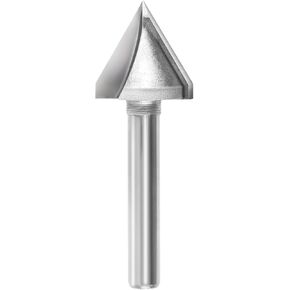 120 Degree V Groove Router Bit, 32mm Cutting Diameter, 6mm Shank | V-Groove Engraving Router Bit, Carbide Tipped 120 Degree, Carving Cutter for CNC Woodworking Sign Making, Chamfer Lettering in Kuwait