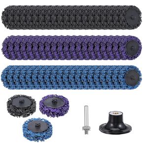 61 Pack Diamond Sanding Discs Set, 2 Inch Change Quickly Disc for Drill with 1/4" Holder Surface Conditioning Disc for Die Grinder Surface Prep Strip Cleans Welds Burr Finish Rust Paint Removal in Kuwait