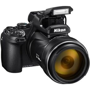 Nikon Coolpix P1000 Digital Camera (استيراد طراز) مع بطارية LI-ION القابلة لإعادة الشحن ، محول التيار المتردد ، كابل USB ، حزام ، غطاء العدسة الأمامية ، غطاء العدسة in Kuwait