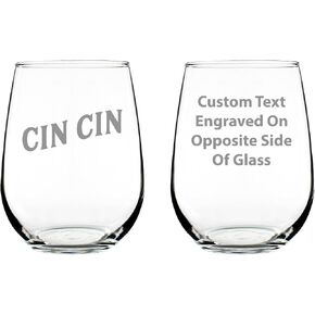 Cin Cin - Italian Cheers - Stemless Wine Glass - Cute Italy Themed Gifts or Party Decor for Women and Men - Large in Saudi Arabia