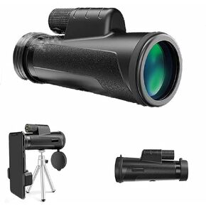 4K 10-300X40mm, High Power Adult Monoculars with Night Vision, Waterproof Binoculars with Cell Phone Holder and Tripod, 23cm Large Eyepiece Spotting Scopes in Saudi Arabia