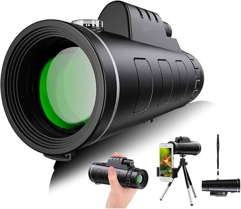 12x50 تلسكوب أحادي الطاقة عالي الطاقة مع حامل هاتف ترايبود - مثالي للسفر والعرض والصيد in Kuwait