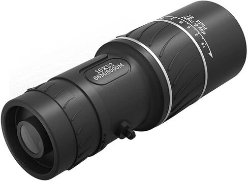 تلسكوب أحادي العين عالي الوضوح للتخييم في الهواء الطلق - تلسكوب يوم 16x52 HD Optic مع التركيز المزدوج ، نطاق مشاهدة 66 م/8000 متر in Saudi Arabia