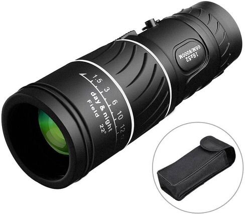 تلسكوب أحادي العين عالي الوضوح للتخييم في الهواء الطلق - تلسكوب يوم 16x52 HD Optic مع التركيز المزدوج ، نطاق مشاهدة 66 م/8000 متر in Saudi Arabia