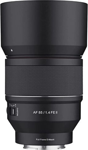 Samyang 85mm F1.4 AF Series II Full Frame Telephoto Auto Focus Lens for Sony E (Syio85Se2-E) ، Black (متجدد) in Kuwait