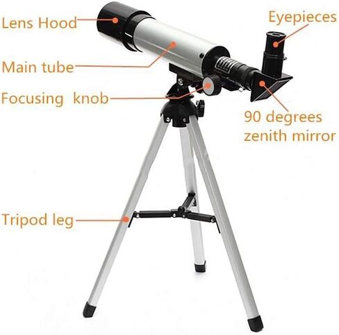 Telescope for Kids Adults Telescope for Astronomy with Tripod Outdoor Monocular Astronomical Refractor Telescope Good Partner to View Moon Planet Landscape for Watching Stars in Kuwait