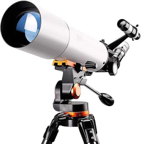 Astronomical Telescope Profession Stargazing Telescopes for Adult Beginners 80mm Astronomy Refractor Telescope with Adjustable Tripod Eyepiece 10mm/25mm in Kuwait