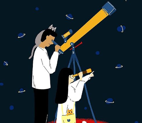 Astronomical Telescope Profession Stargazing Telescopes for Adult Beginners 80mm Astronomy Refractor Telescope with Adjustable Tripod Eyepiece 10mm/25mm in Kuwait