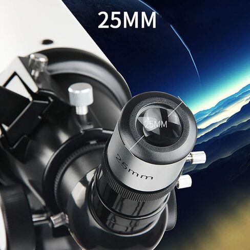 Astronomical Telescope Profession Stargazing Telescopes for Adult Beginners 80mm Astronomy Refractor Telescope with Adjustable Tripod Eyepiece 10mm/25mm in Kuwait