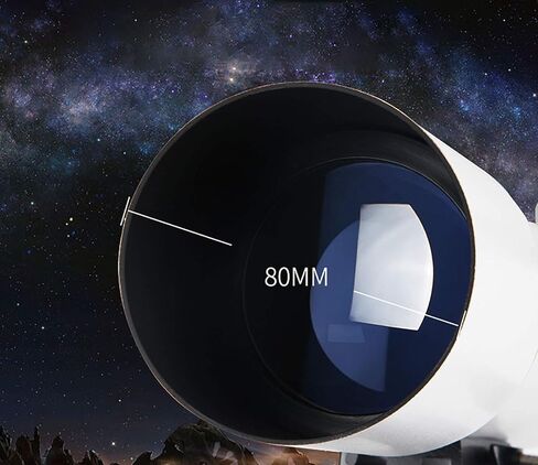 Astronomical Telescope Profession Stargazing Telescopes for Adult Beginners 80mm Astronomy Refractor Telescope with Adjustable Tripod Eyepiece 10mm/25mm in Kuwait