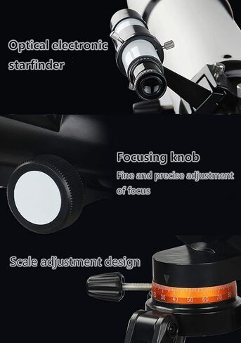 Astronomical Telescope Profession Stargazing Telescopes for Adult Beginners 80mm Astronomy Refractor Telescope with Adjustable Tripod Eyepiece 10mm/25mm in Kuwait