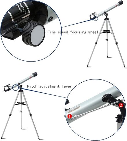 Super Binoculars Stargazing Travel Telescope for Adults Telescope Astronomy Beginners 70mm Aperture Refractor Telescopes Tripod Finder Scope Portable Telescope in Saudi Arabia