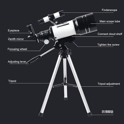 20mm Refractor Mount Telescope with Tripod Finder Scope for Astronomy Beginners Astronomical Telescope Monocular Telescope for Kids Adults in Saudi Arabia