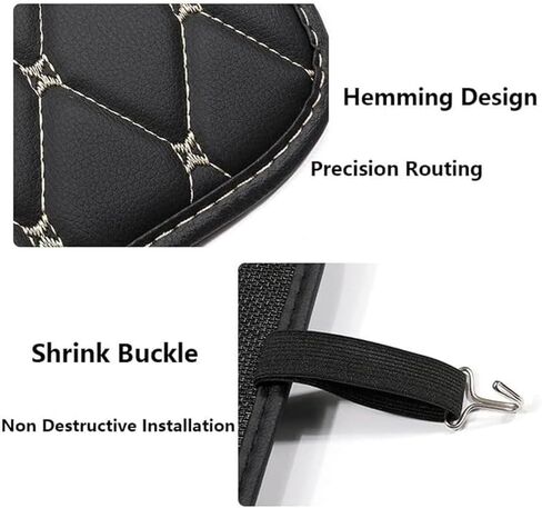 2 Pack Car Seat Back Protector for Acura MDX 2001-2023, Leatherette Anti-Kick Cover Waterproof Scratch-Resistant Rear Seat Protector Storage Pocket Easy to Clean in Saudi Arabia