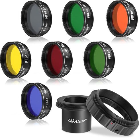 محول صور تلسكوب ألستار لـ Minolta AF و Sony A Mount DSLR Cameras - حزمة مع - 1.25 بوصة 7pcs مرشح in Saudi Arabia