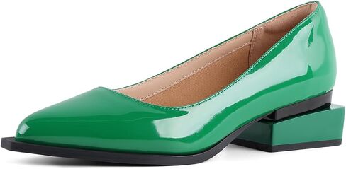 Chunky Heel Womens Pumps Stylish Pointed Toe Pumps Shoes for Women Comfortable Low Heels Fashionable Dress Shoe for Work Office Walking in Saudi Arabia