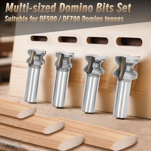أجهزة التوجيه Domino Tenons تتوافق مع DF500/DF700 Domino Tenons - 5 مم ، 6 مم ، 8 مم ، 10 مم ، 1/2 أجهزة التوجيه شانك مع أخاديد موجة عميقة مناسبة لمجموعة متنوعة من الأخشاب in Kuwait