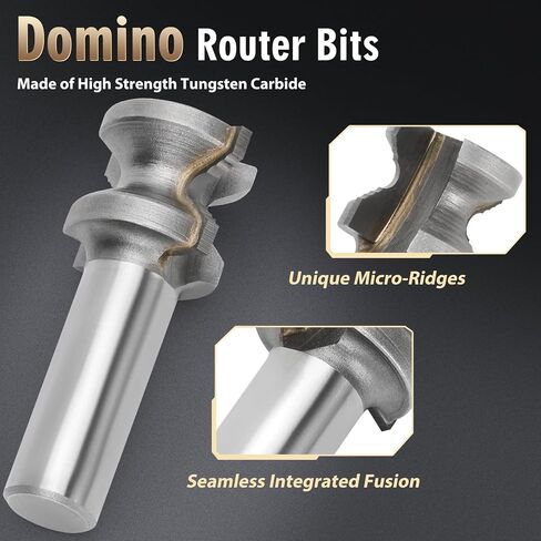 أجهزة التوجيه Domino Tenons تتوافق مع DF500/DF700 Domino Tenons - 5 مم ، 6 مم ، 8 مم ، 10 مم ، 1/2 أجهزة التوجيه شانك مع أخاديد موجة عميقة مناسبة لمجموعة متنوعة من الأخشاب in Kuwait