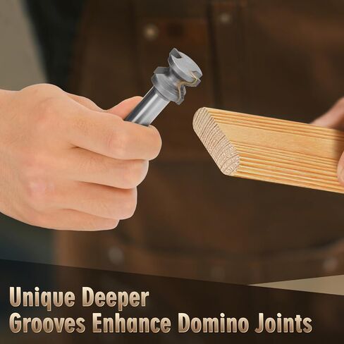 أجهزة التوجيه Domino Tenons تتوافق مع DF500/DF700 Domino Tenons - 5 مم ، 6 مم ، 8 مم ، 10 مم ، 1/2 أجهزة التوجيه شانك مع أخاديد موجة عميقة مناسبة لمجموعة متنوعة من الأخشاب in Kuwait