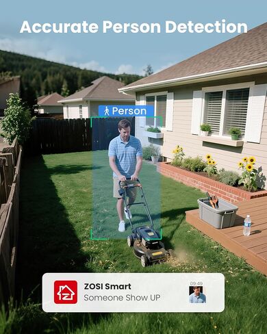 Zosi 8ch 2K WIFI WIFI Home Security Camera System ، 4 × C289 3MP 2K PAN/TILT WIFI كاميرا خارجية ، تتبع تلقائي ، رؤية ليلية ملونة ، الكشف البشري منظمة العفو الدولية ، إنذار صفارات الإنذار الأضواء ، الصوت في اتجاهين ، 500 جيجابايت HDD in Saudi Arabia
