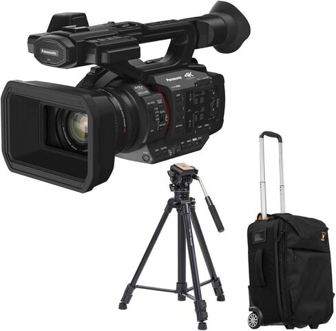 Panasonic HC-X2 4K UHD 1 "كاميرا الفيديو الاحترافية المستشعر ، حزمة مع ترايبود فيديو من الألومنيوم ثلاثي القسم وحقيبة الأسطوانة in Kuwait