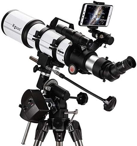 Telescope for Kids Adults Astronomy Beginners Refractor Telescope for Astronomy Portable Travel Telescope with Tripod Multi-Layer Green Film 80AZ in Saudi Arabia