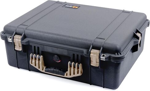 Pelican 1600 Case by ColorCase - Black - Large Size Waterproof Case with TrekPak Divider System & Convoluted Lid Foam - Black Handle & Latches in Saudi Arabia