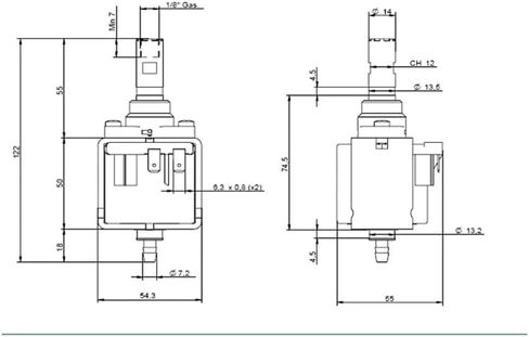 EP4/EP5 High Pressure Electromagnetic Pump AC 100V 50-60HZ 55W Coffee Machine Solenoid Water Pump Plunger Pump(Model E Type EP5) in Saudi Arabia