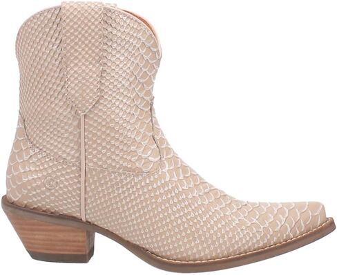 Dingo Womens Sorta Sweet Print Snip Toe سحب على أحذية غير رسمية الكاحل Mid Cheel 2-3 " - Beige in Saudi Arabia