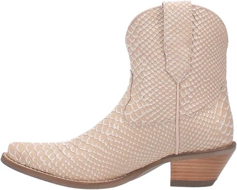 Dingo Womens Sorta Sweet Print Snip Toe سحب على أحذية غير رسمية الكاحل Mid Cheel 2-3 " - Beige in Saudi Arabia