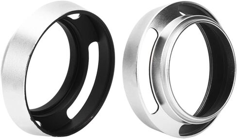 Lens Hood Metal Lens Hood Camera Lens Hood 46mm Lens Hood 2pcs Aluminium Alloy Hollow Out Lens Hood 46 Mm for Camera Silver in Saudi Arabia