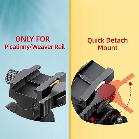 Elkeer pipot bipod bipod for picatinny weaver ، مع 1/4 "محول المسمار ، 90 درجة قابلة للطي ، 7-10" in Kuwait