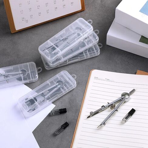 Zonon 6 قطع بوصلة للهندسة البوصلة السائبة لطلاب الرياضيات في الفصول الدراسية منقلة لأداة الدقة البوصلة الفنية مع قلم رصاص للعودة إلى المدرسة لصياغة فن المكتب رسم الأعمال الخشبية in Kuwait