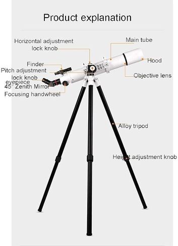 Professional Getting Started Travel Outdoor Telescope telescopes for Adults and Kids Astronomy Telescopes 700mm Focal Length Refractor with 10mm /20mm Eyepiece Tripod and Smartphone Holder in Saudi Arabia