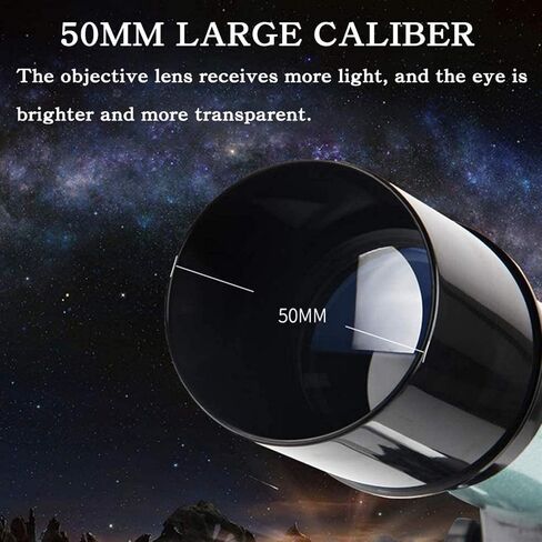 Telescope 50Mm Astronomy Telescope for Beginners Adults and Kids Refractor Telescope 360Mm Focal Length Compact Smartphone Adapter and Portable Watching The Moon in Saudi Arabia